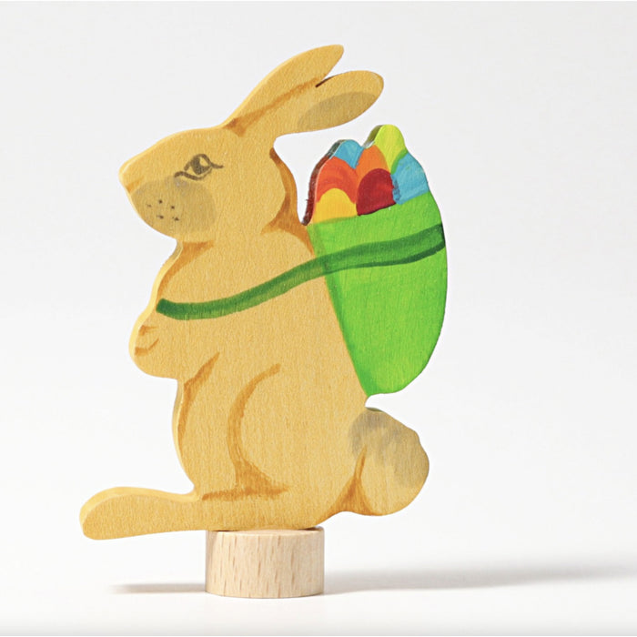 Grimm's Deco Handcoloured Rabbit With Basket