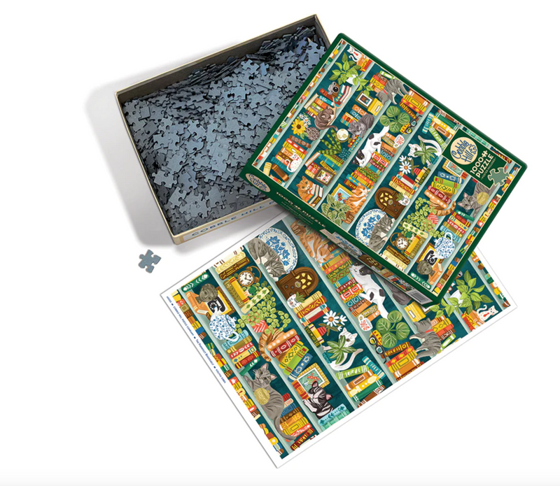 Cobble Hill: The Purrfect Bookshelf | 1000 Piece Puzzle