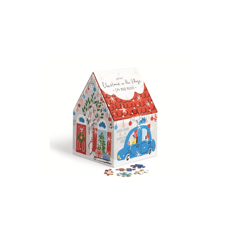 Galison: Christmas in the Village 500 Piece House Puzzle