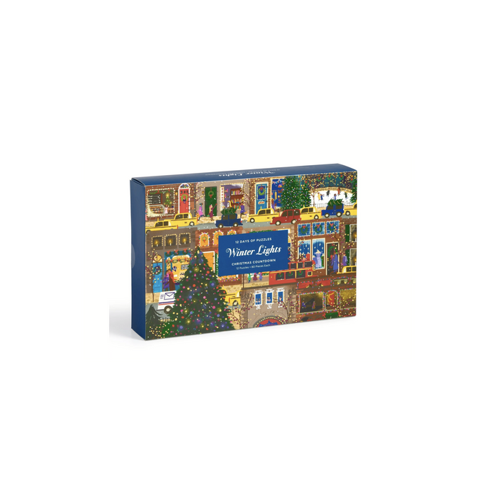 Galison Joy Laforme Winter Lights 12 Days of Puzzles Holiday Countdown