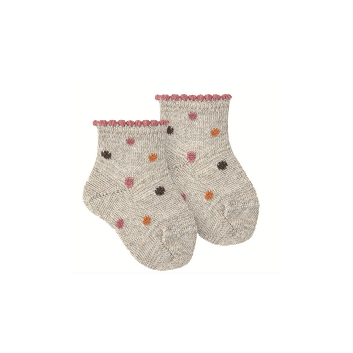 Condor Merino Wool-Blend Confetti Short socks Nougat