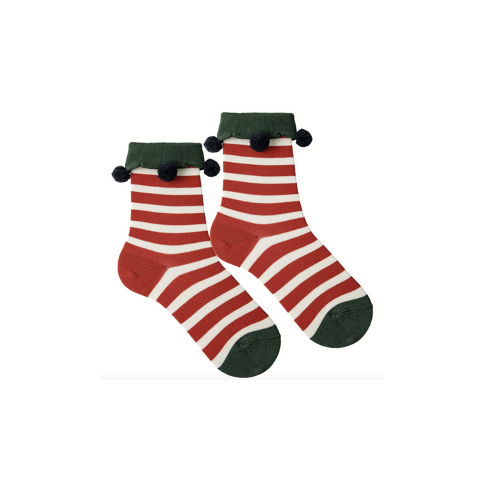 Condor Christmas Elf Boot Socks Red