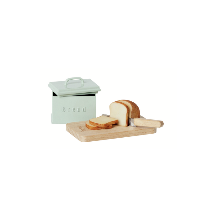 Maileg Miniature Bread Box w/ Utensils