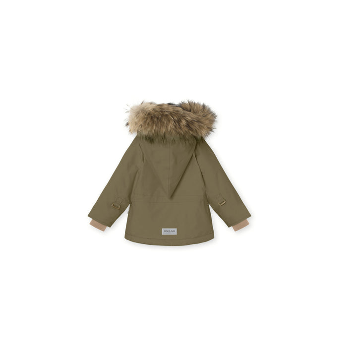 Wang Fleece Lined Winter Jacket Fur - Capers Green