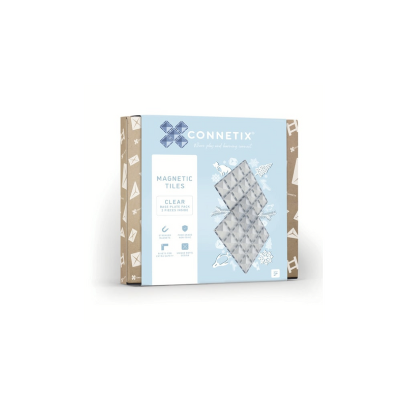 Connetix 2 Piece Clear Base Plate Pack