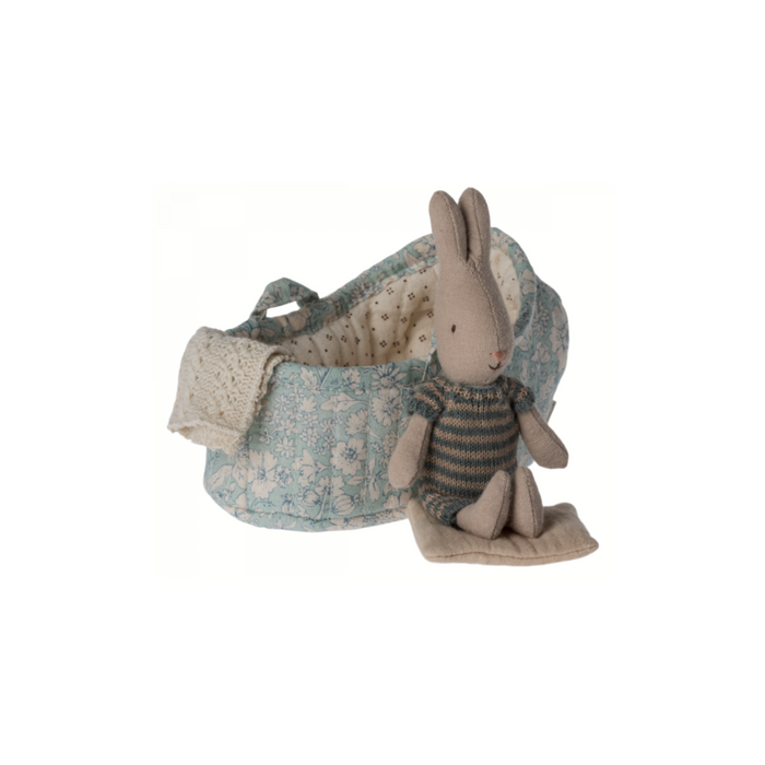 Maileg Rabbit in Carry Cot, Micro