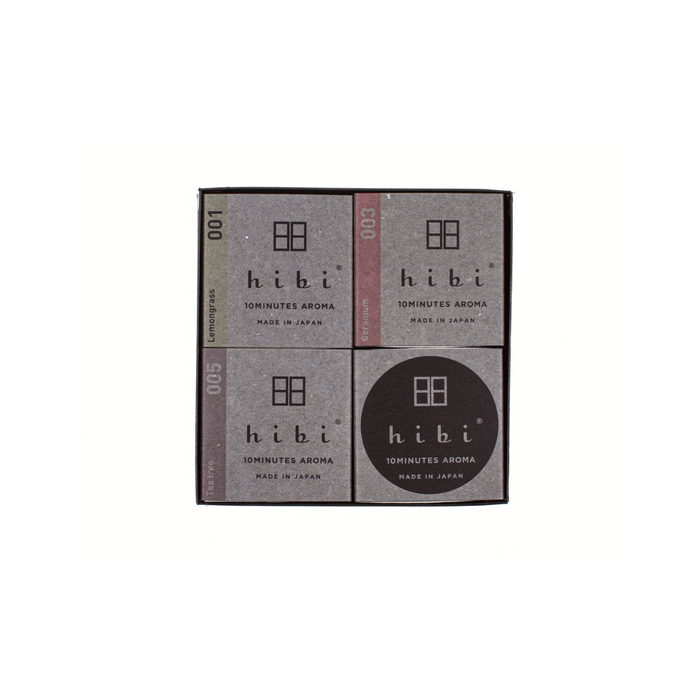 Hibi Special Gift Box of 3 Assorted 8pc Grey Incense Matches