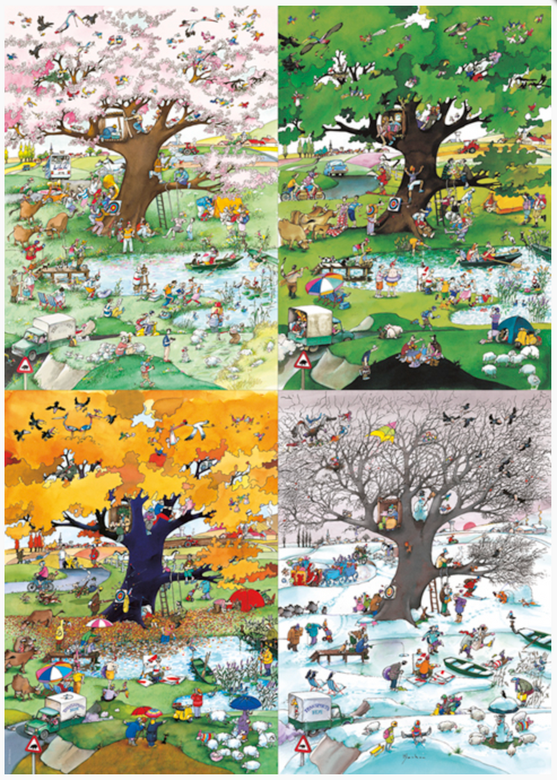 Heye Cartoon Classics, 4 Seasons, 2000 Pieces