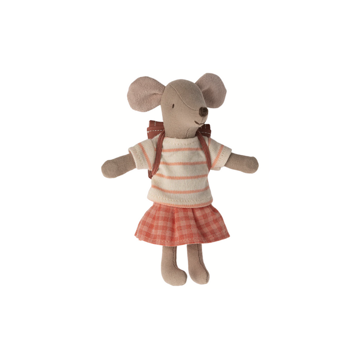 Maileg Tricycle Mouse, Big Sister - Coral