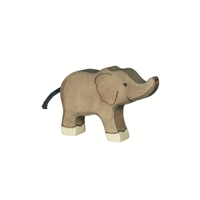 Holztiger Elephant, Small, Trunk Raised