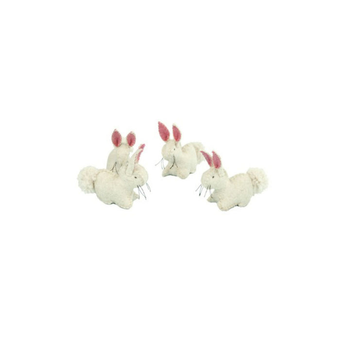 Gluckskafer Felt Rabbit White (6cm)