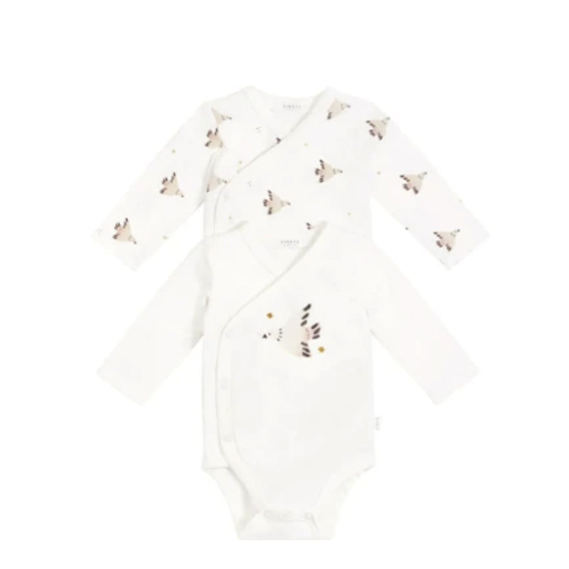 Petit Lem Bodysuits, Bird (2-pac)