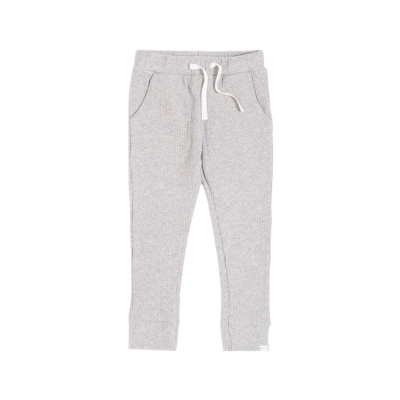 Petit Lem Modal Rib Pants - Light Grey