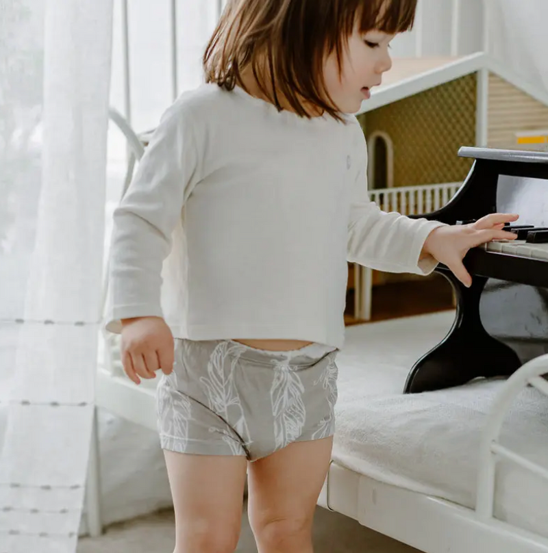 Girls Boy Short Underwear (2 Pack, Bamboo) - Feather Light