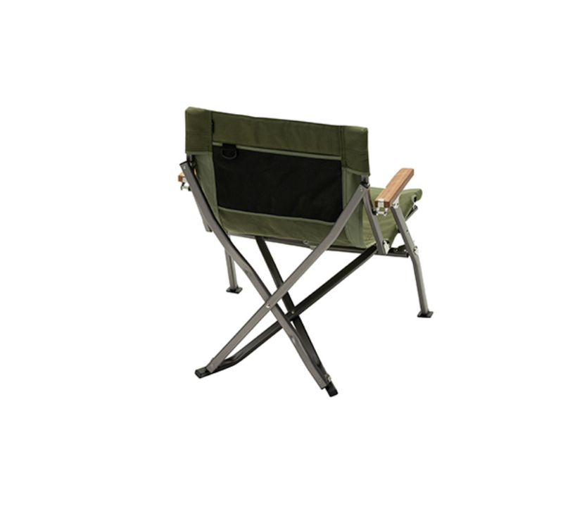 Snow Peak Luxury Low Beach Chair in Dark Green