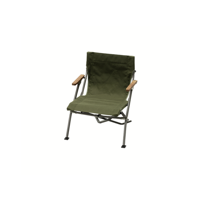 Snow Peak Luxury Low Beach Chair in Dark Green