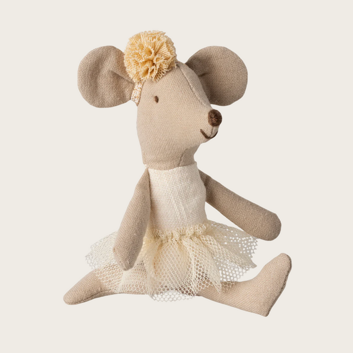 Maileg Ballerina Mouse, Little Sister - Off White