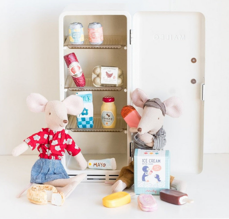 Maileg Miniature Fridge, Off-white