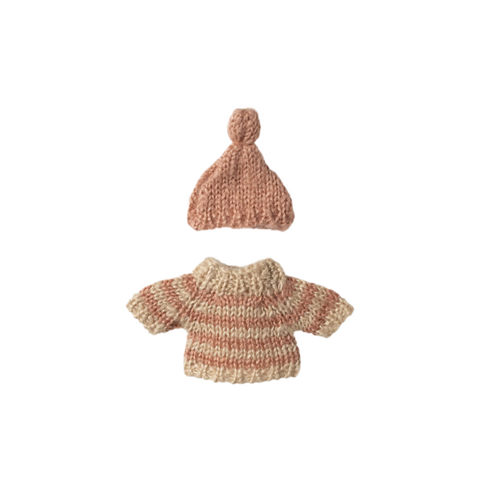 Maileg Knitted Sweater and Hat, Big Sister Mouse