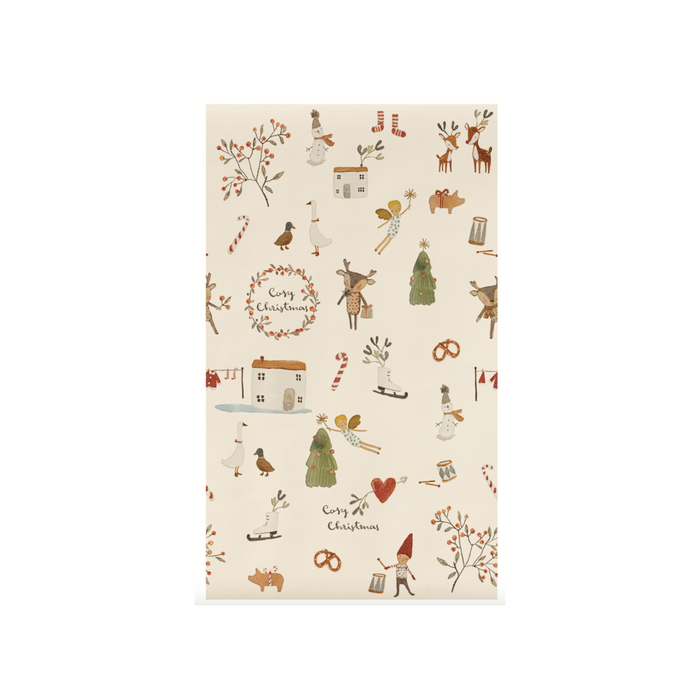 Maileg Gift Wrap, Cozy Christmas 10 m - Off White