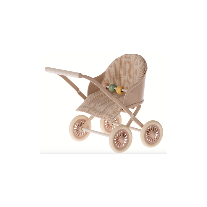 Maileg Stroller Baby Mice - Rose