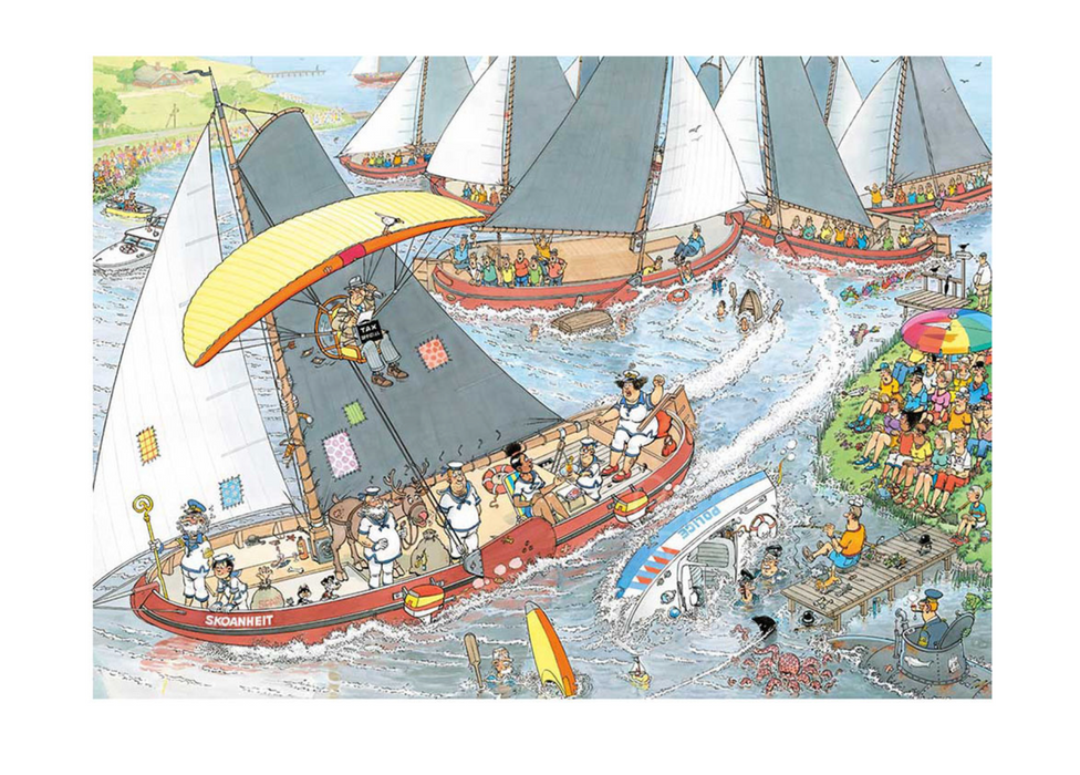 Jan van Haasteren - The Cheese Market & Sailboat Race (2×1000 Pieces)