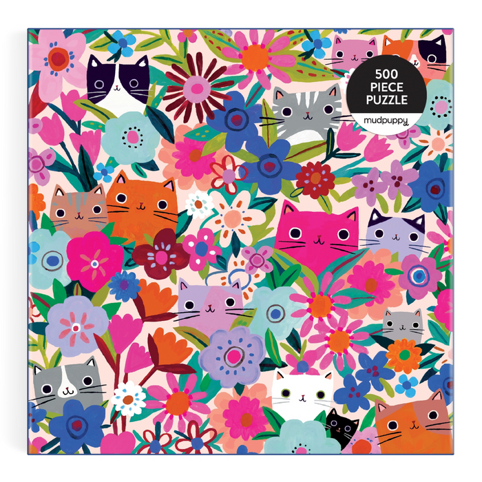 Galison: Blooming Cats 500 Piece Family Puzzle