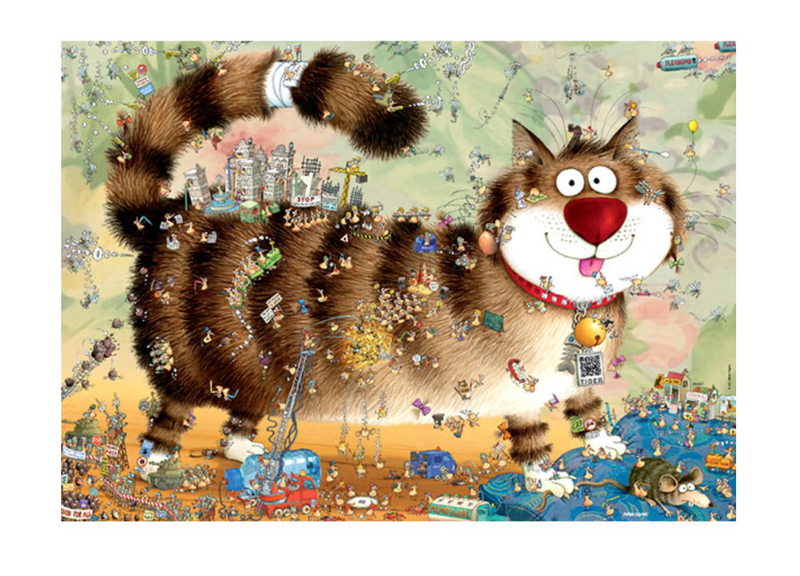 Heye Cartoon im Dreieck, Cat’s Life, 1000 Pieces