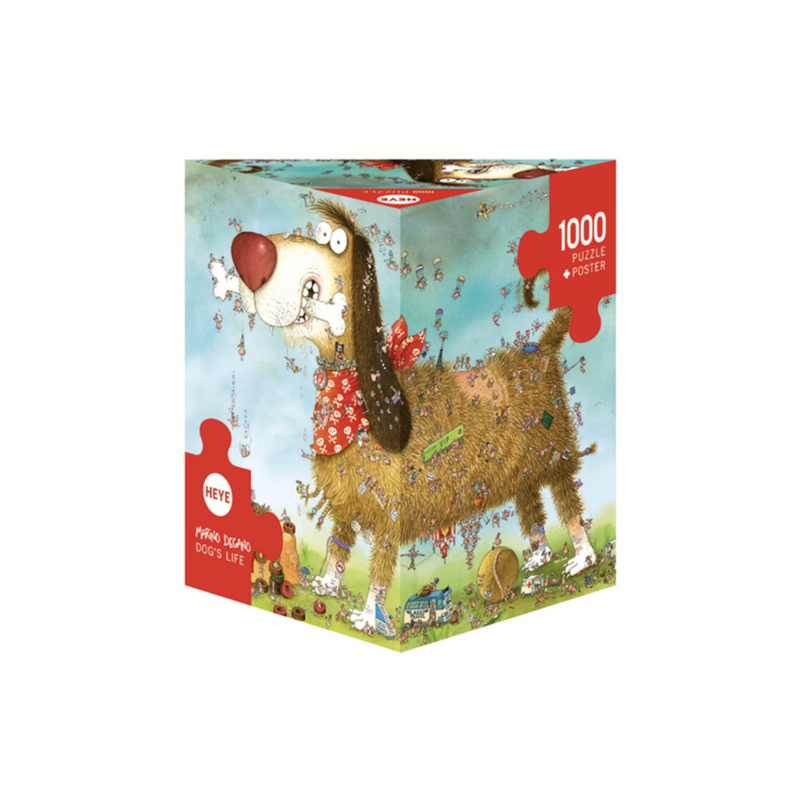 Heye Cartoon im Dreieck, Dog’s Life, 1000 Pieces