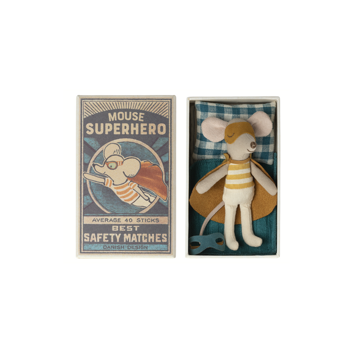 Maileg Super Hero, Little Brother in Matchbox