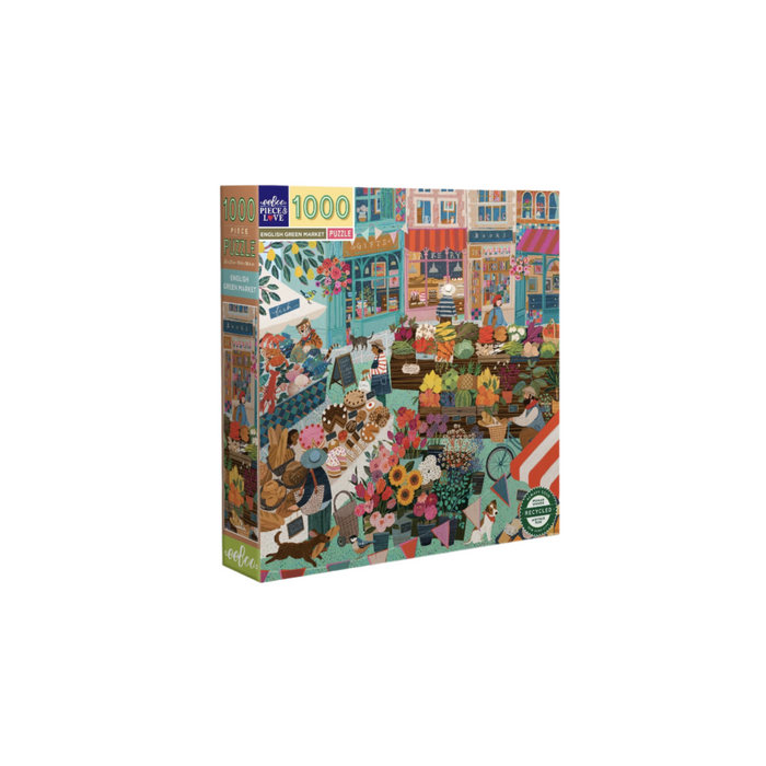eeboo English Green Market 1000 Piece Puzzle