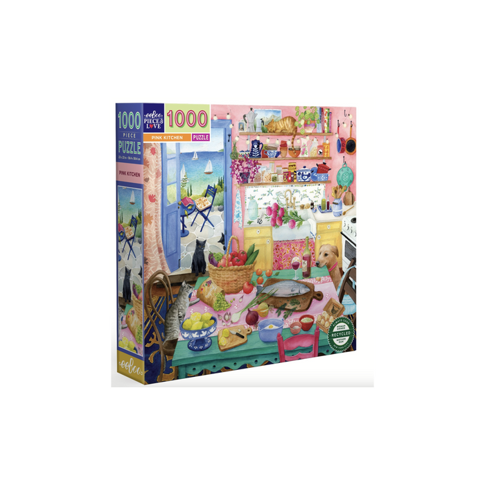 eeboo Pink Kitchen 1000 Piece Puzzle