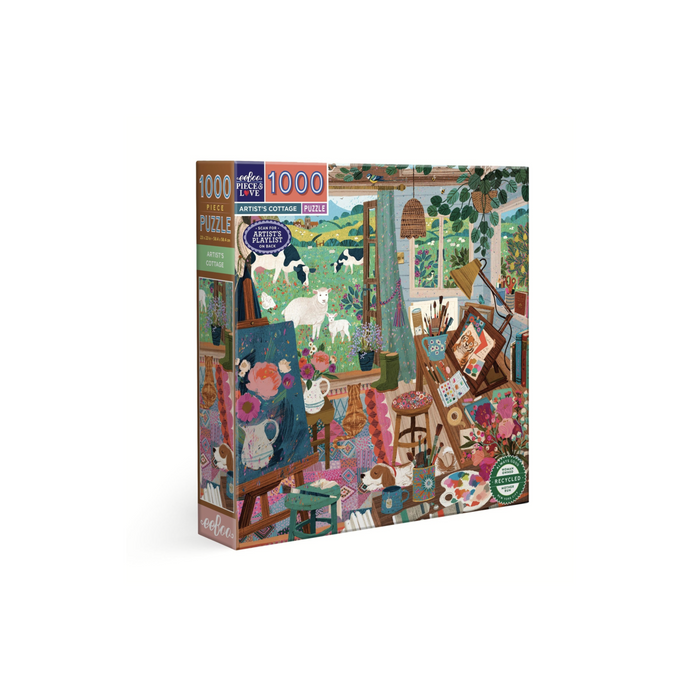 eeboo Artist's Cottage 1000 Piece Puzzle