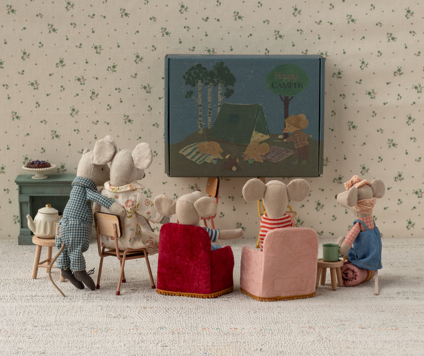 Maileg Folding Chair, Mouse - Red