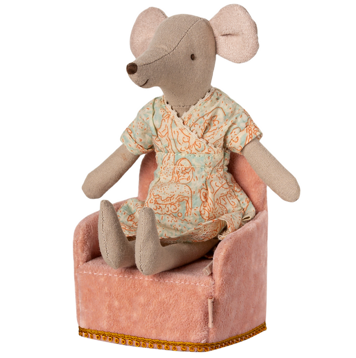 Maileg Folding Chair, Mouse - Rose