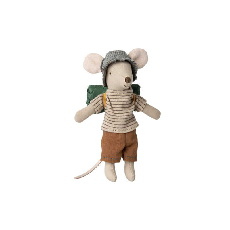 Maileg Hiker mouse, Big brother - Thin stripes