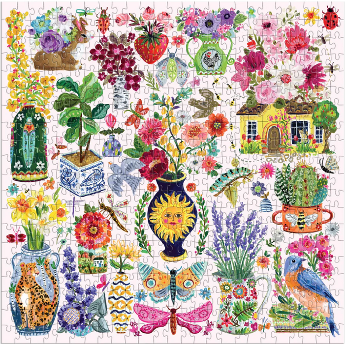 Galison: Buzzy Bouquets 500 Piece Puzzle