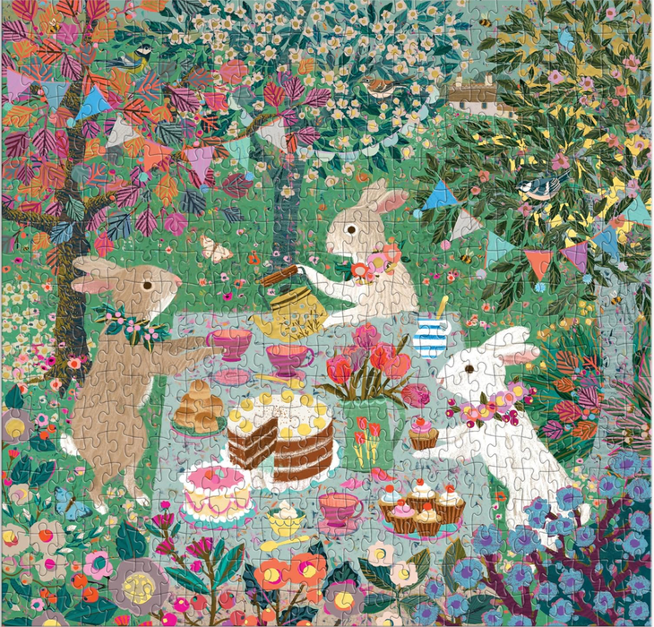 Galison: Spring Tea Party 500 Piece Foil Puzzle