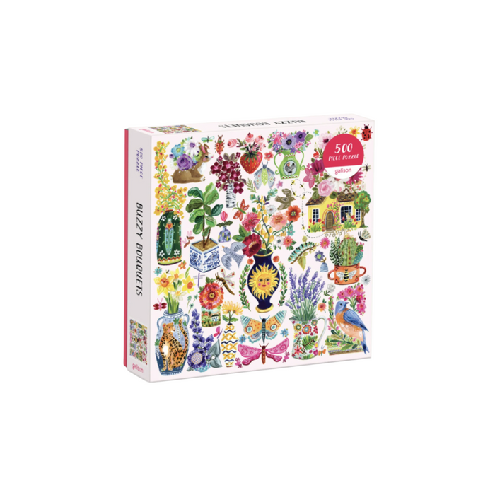 Galison: Buzzy Bouquets 500 Piece Puzzle