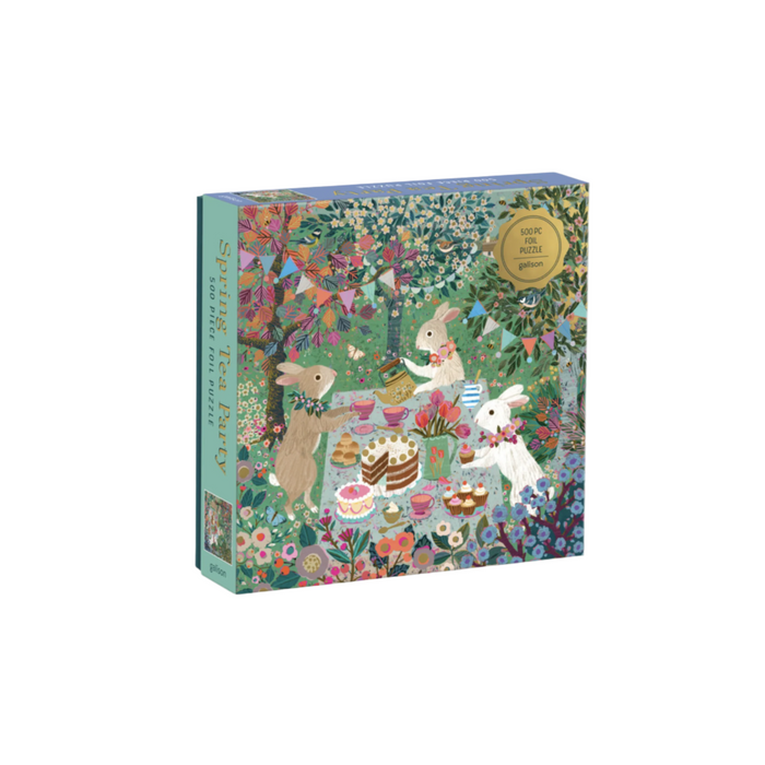 Galison: Spring Tea Party 500 Piece Foil Puzzle