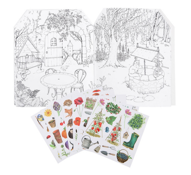 Moulin Roty Le Jardinier - Sticker and Colouring Book