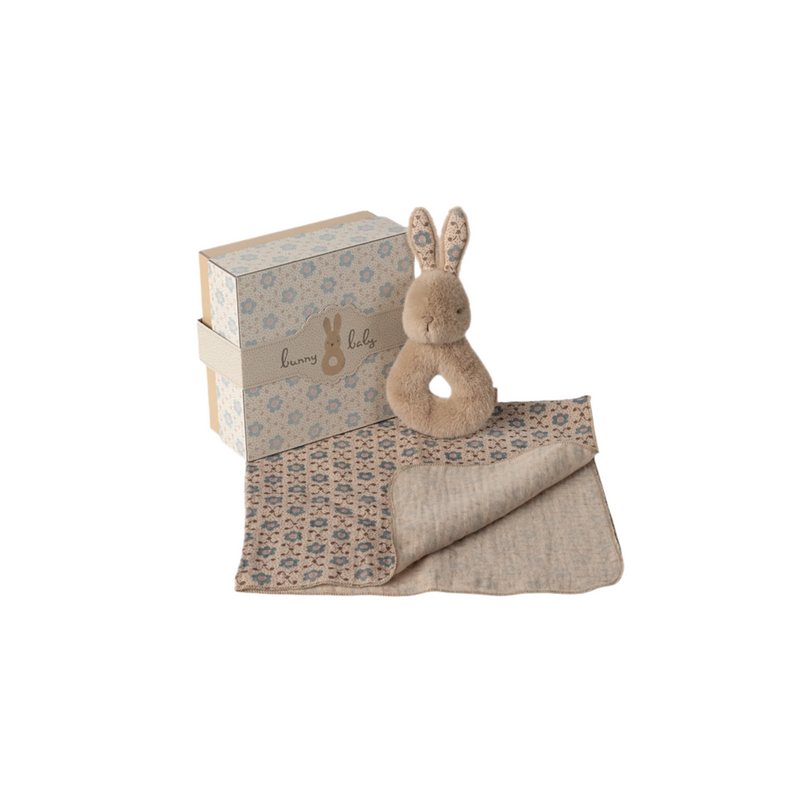 Maileg Rabbit rattle set - Cream peach