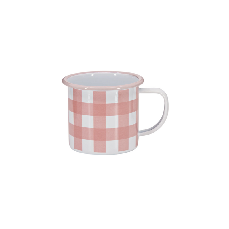 Crow Canyon Max Humphrey X CCH Gingham Enamelware 12 oz Mug