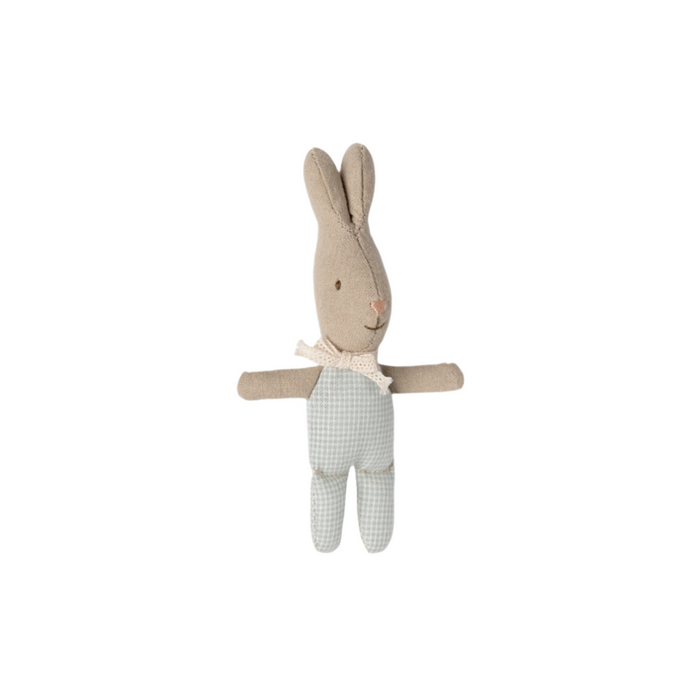 Maileg Rabbit, My - Light Blue Check
