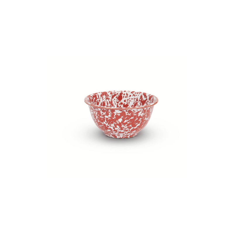 Crow Canyon Splatter Enamelware Small Footed Bowl