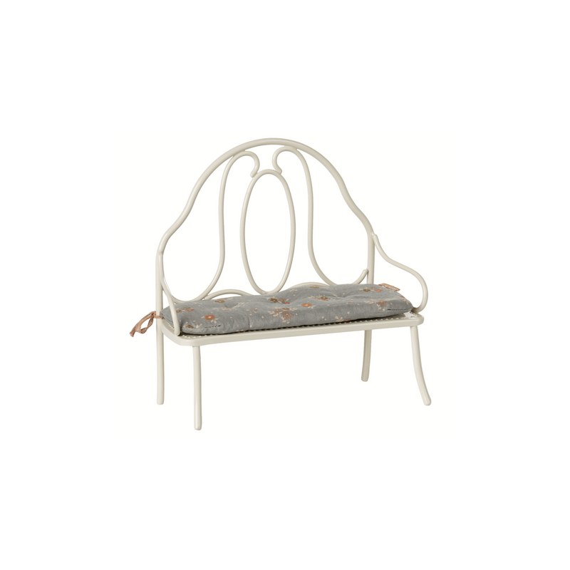Maileg Vintage bench, Miniature - Off white