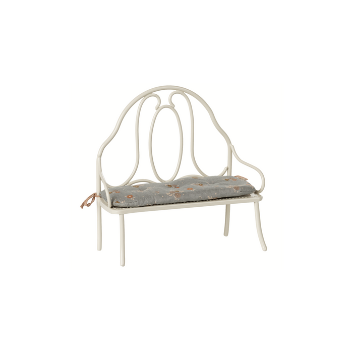 Maileg Vintage bench, Miniature - Off white