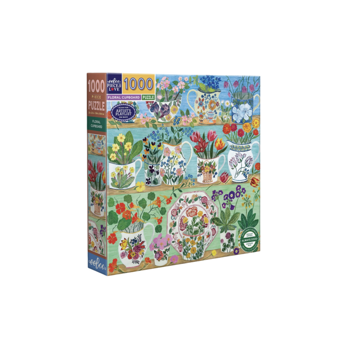 eeboo Floral Cupboard 1000 Piece Puzzle