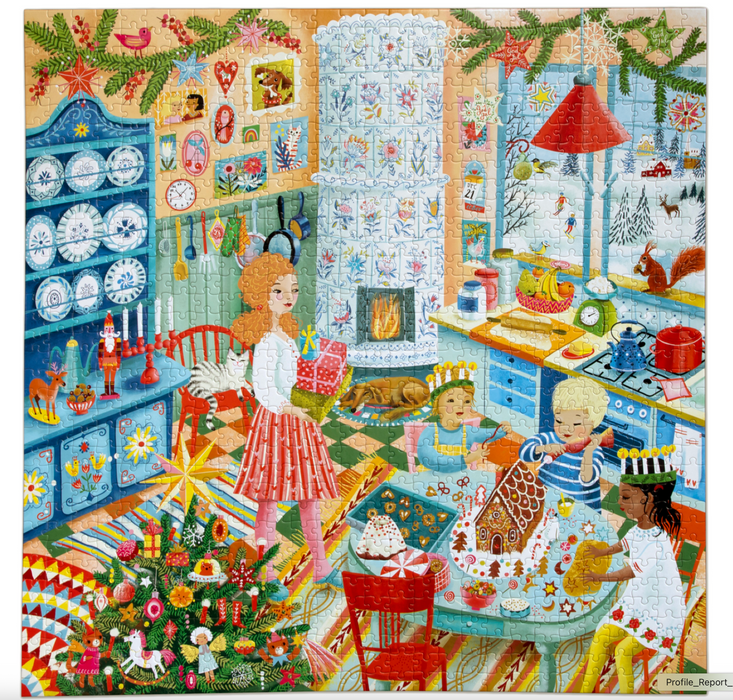 eeboo Swedish Holiday Kitchen 1000 Piece Puzzle