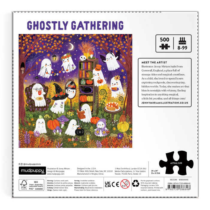 Mudpuppy Ghostly Gathering 500 Piece Family Puzzle